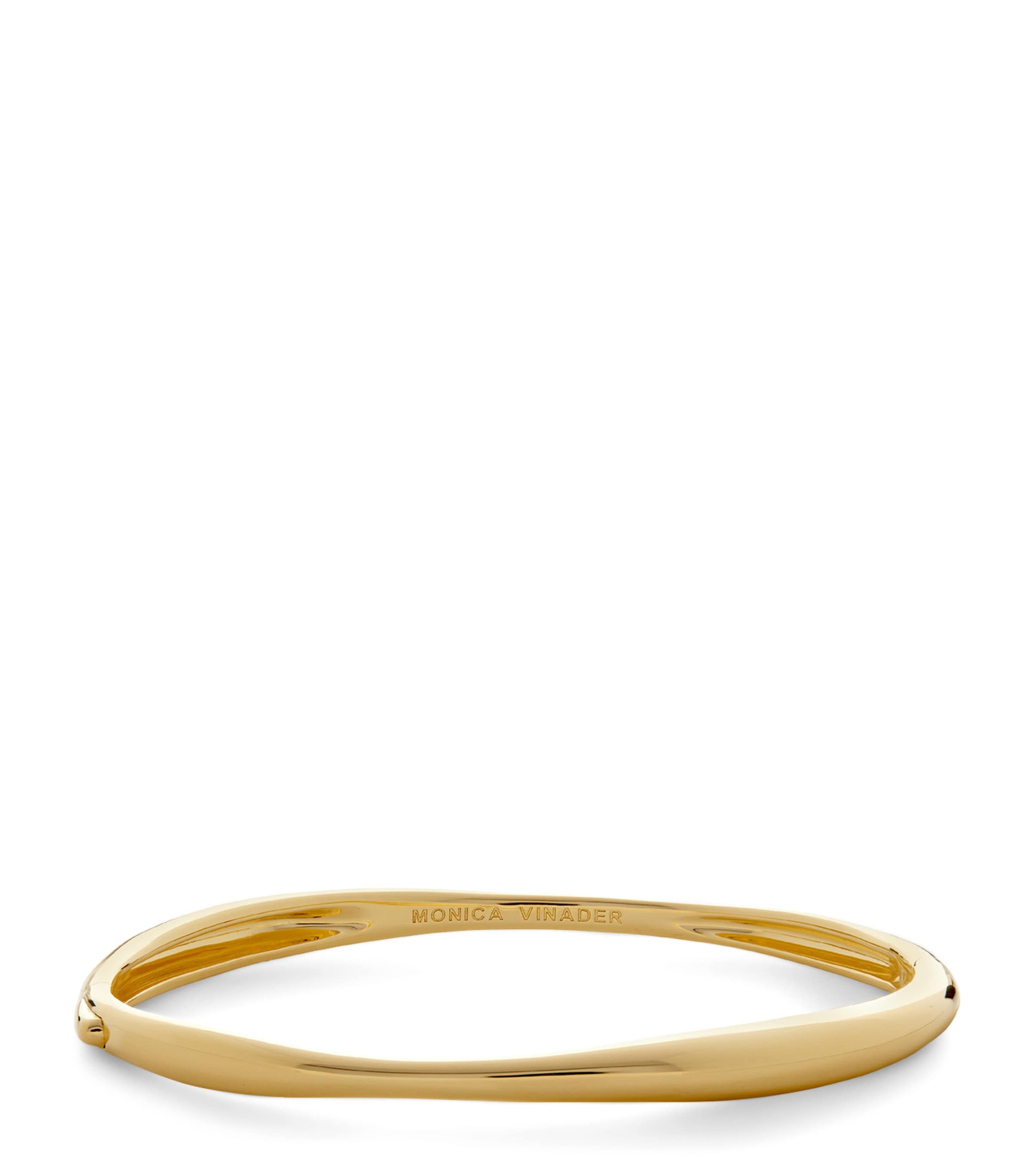 Monica Vinader Gold Vermeil Nura Reef Bangle Gold
