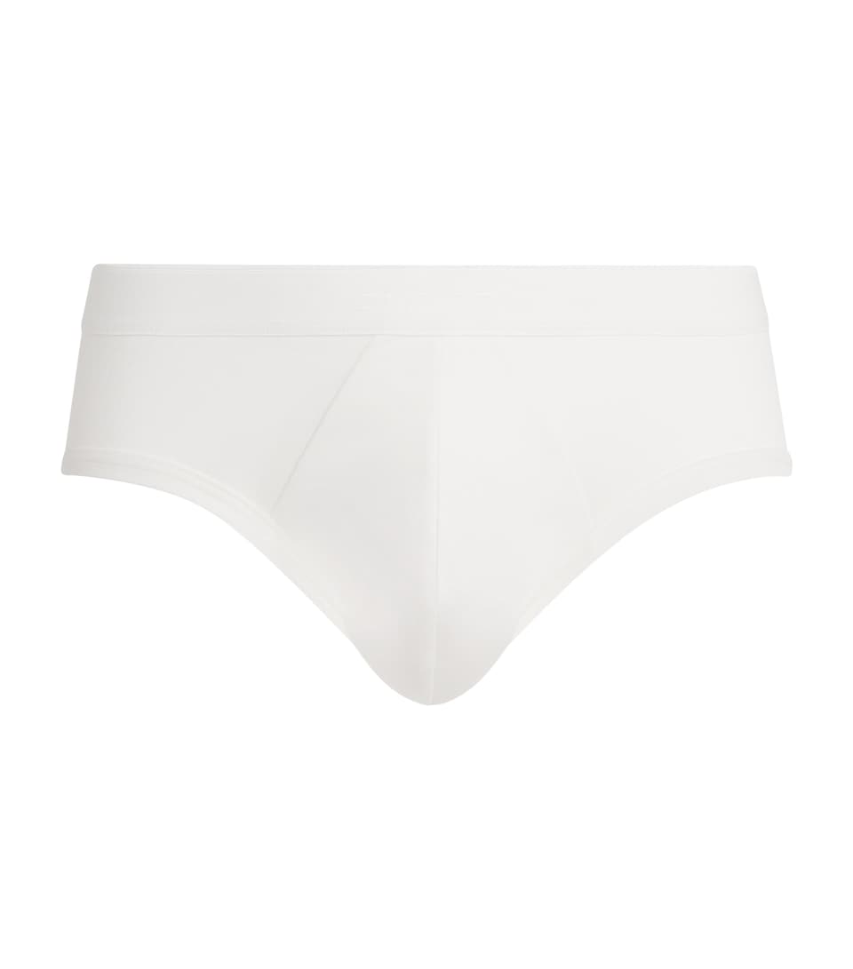 Zimmerli Mens Sea Island Cotton Briefs White