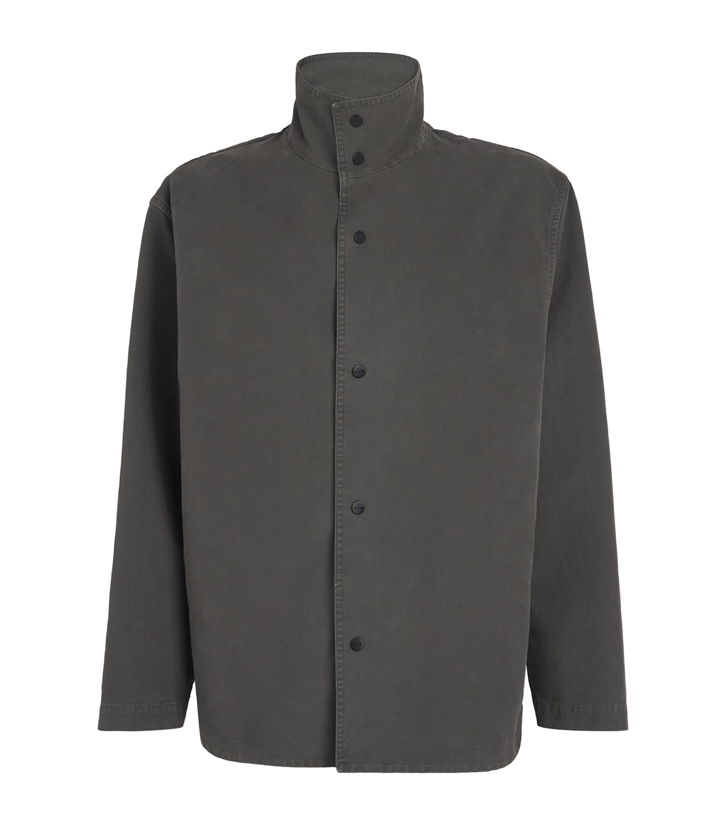 Cotton Stand-Collar Overshirt
