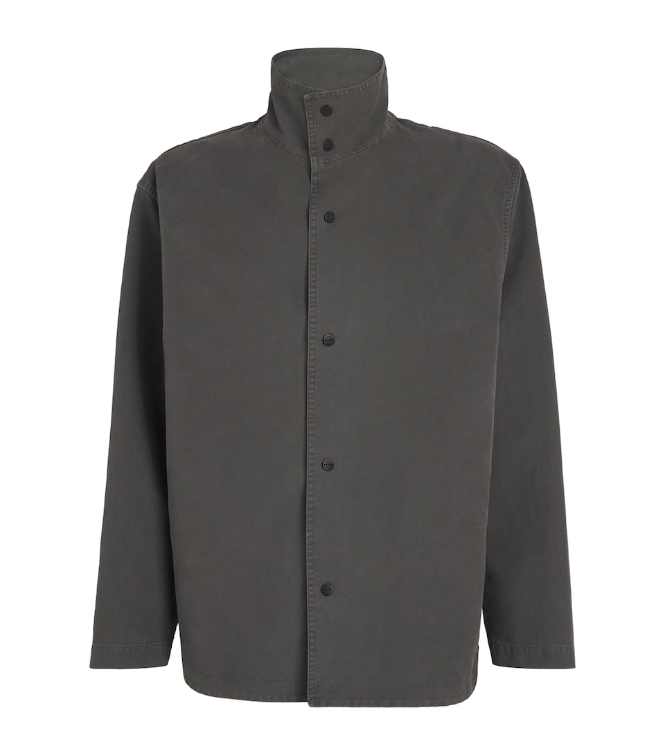 Cotton Stand-Collar Overshirt
