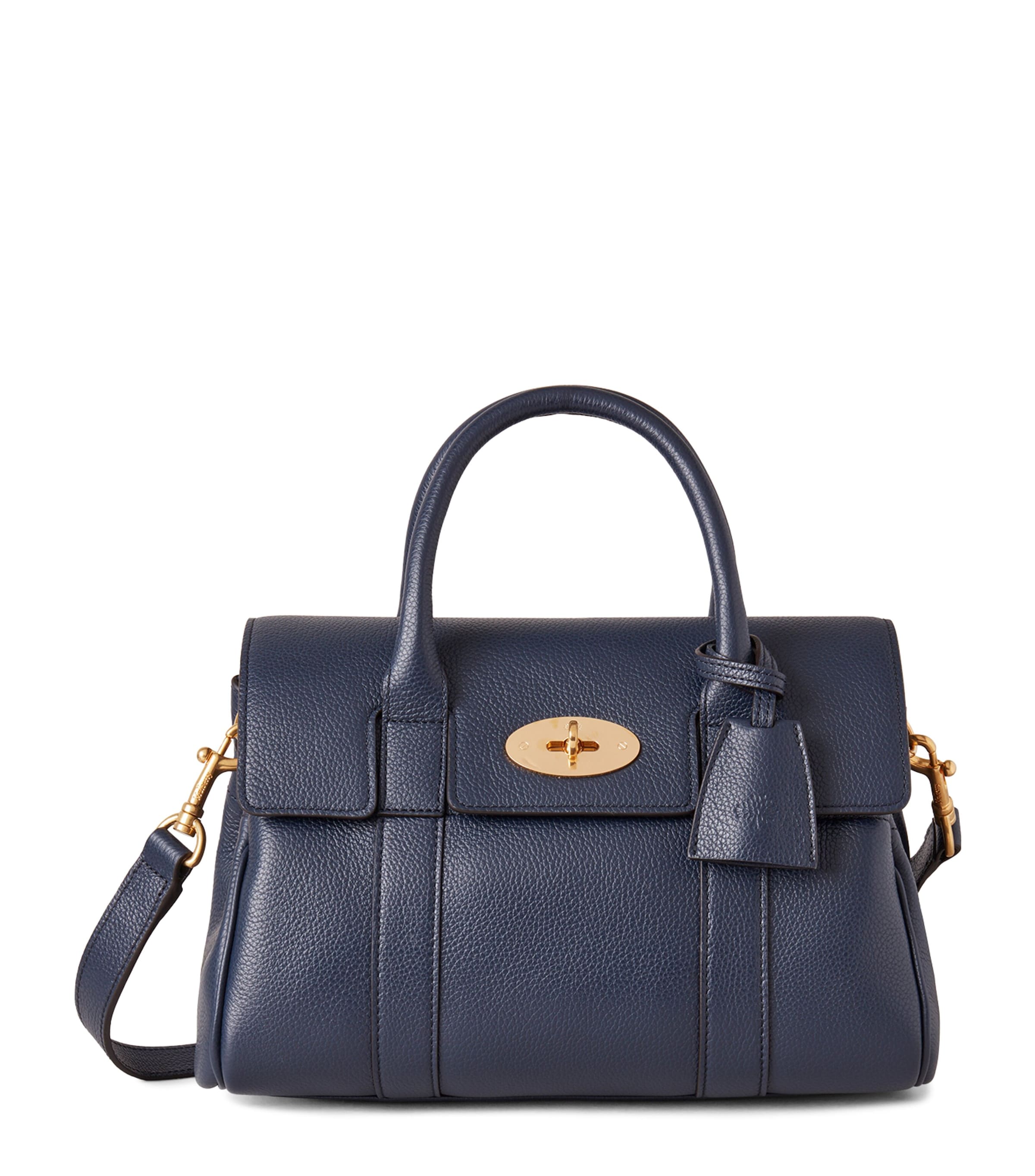 Mulberry Small Leather Bayswater Satchel Bag Night Sky