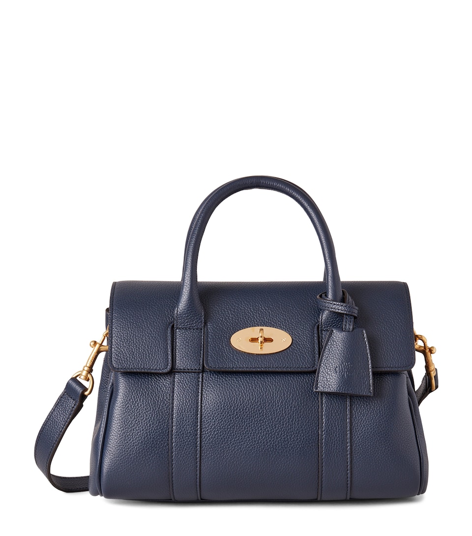 Mulberry Small Leather Bayswater Satchel Bag Night Sky