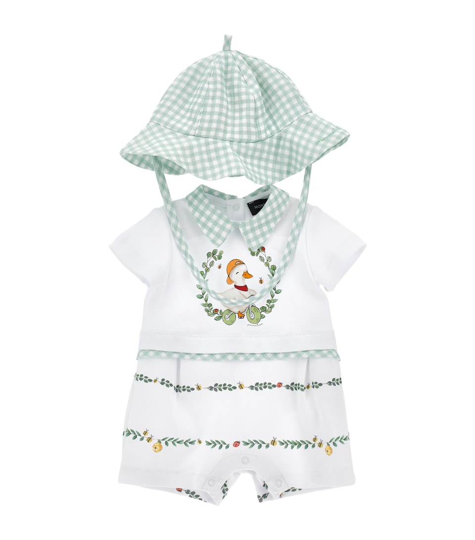 Cotton Duck Print Playsuit and Hat (1-9 Months)