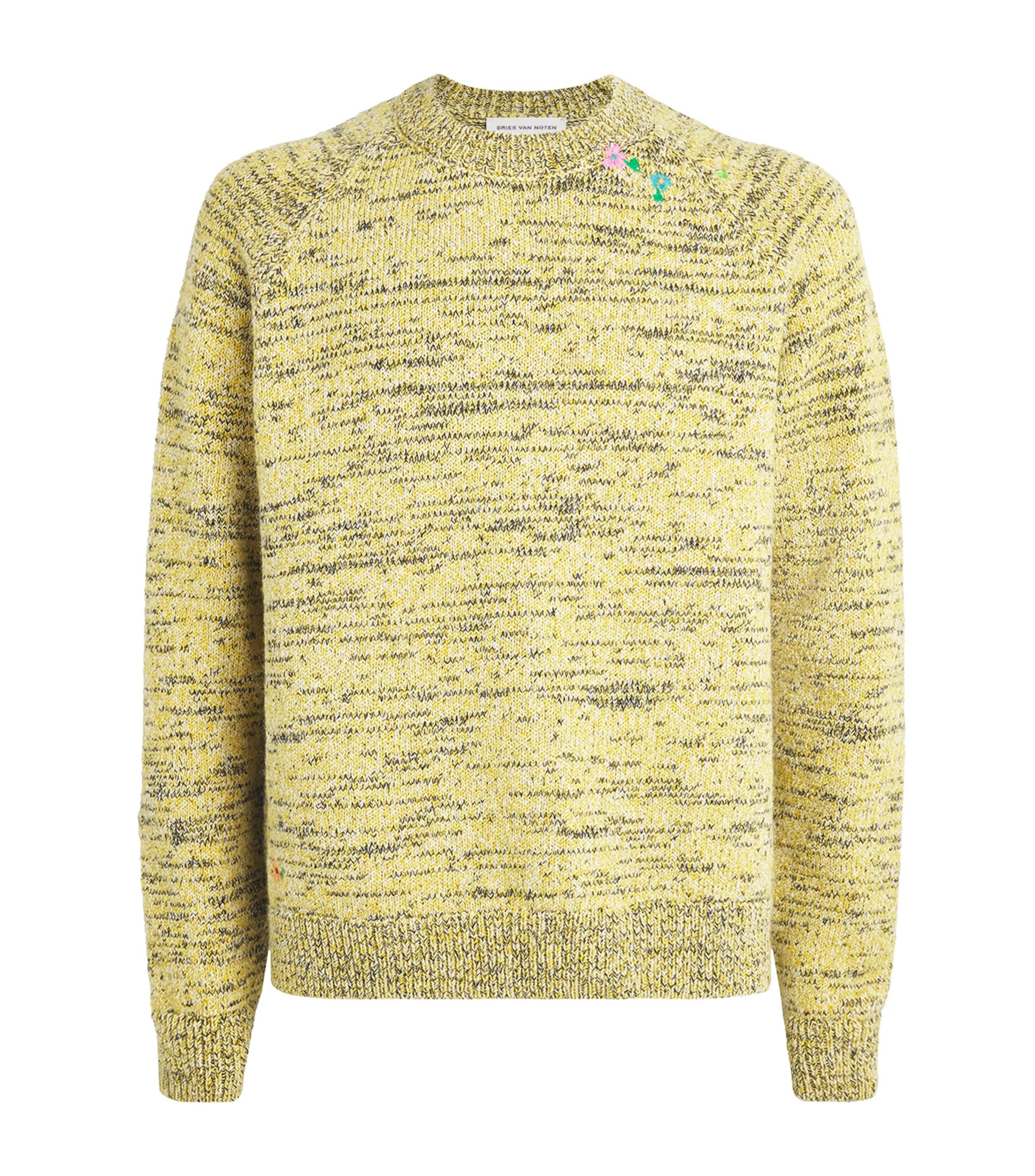 DRIES VAN NOTEN Mens Wool-Blend Embroidered Sweater