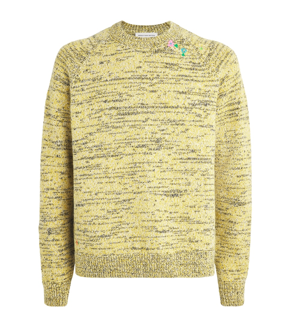 DRIES VAN NOTEN Mens Wool-Blend Embroidered Sweater