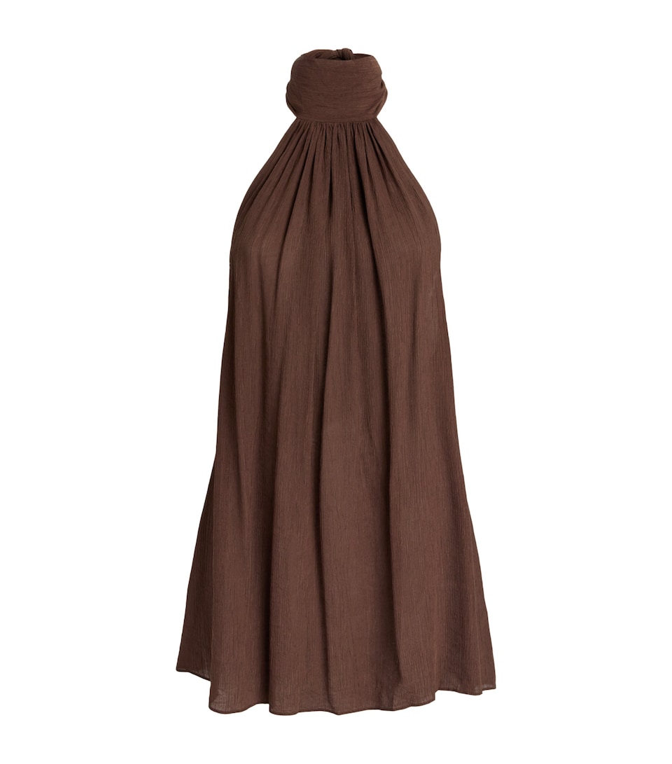 AWAY THAT DAY Womens Ibiza Mini Dress Espresso
