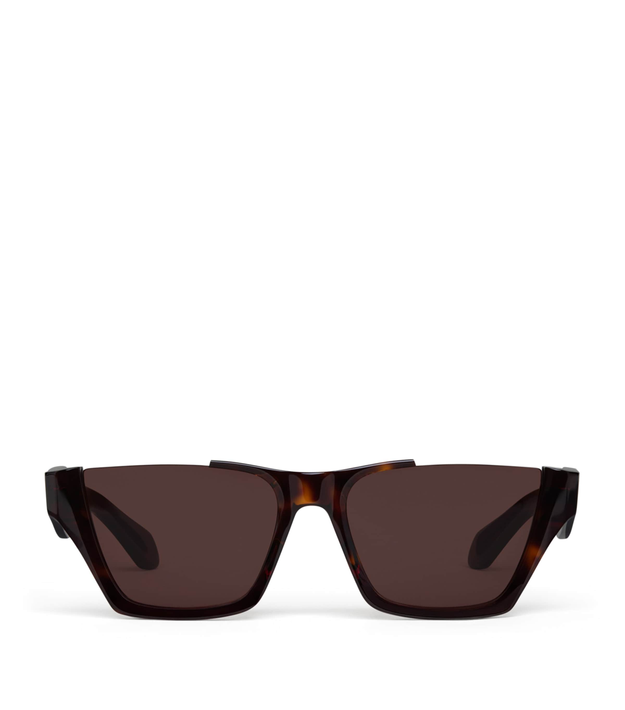 Alaïa Acetate Tortoiseshell Square Sunglasses Havane/marron
