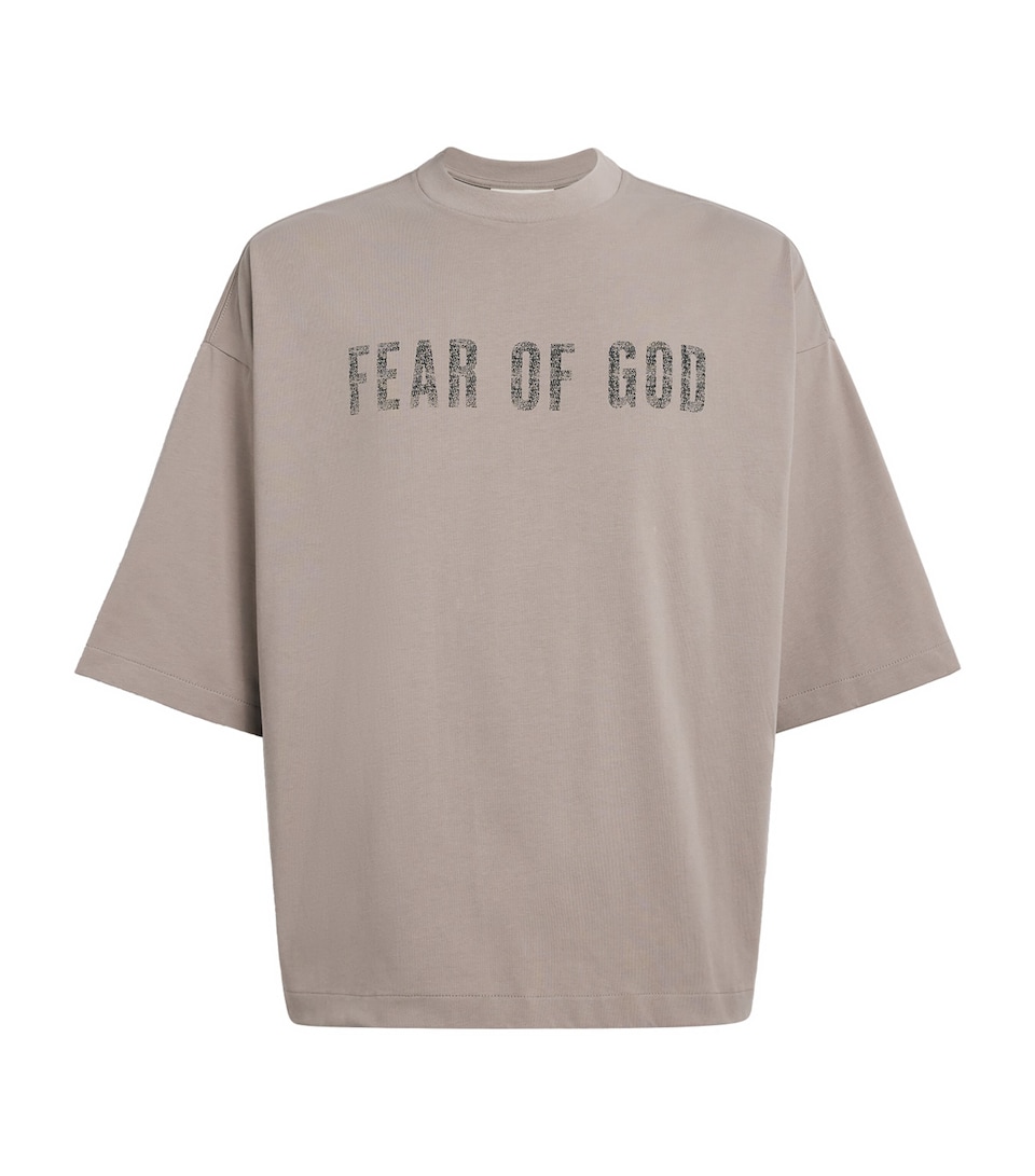 FEAR OF GOD ESSENTIALS Mens Cotton Boxy Merch T-Shirt Seal