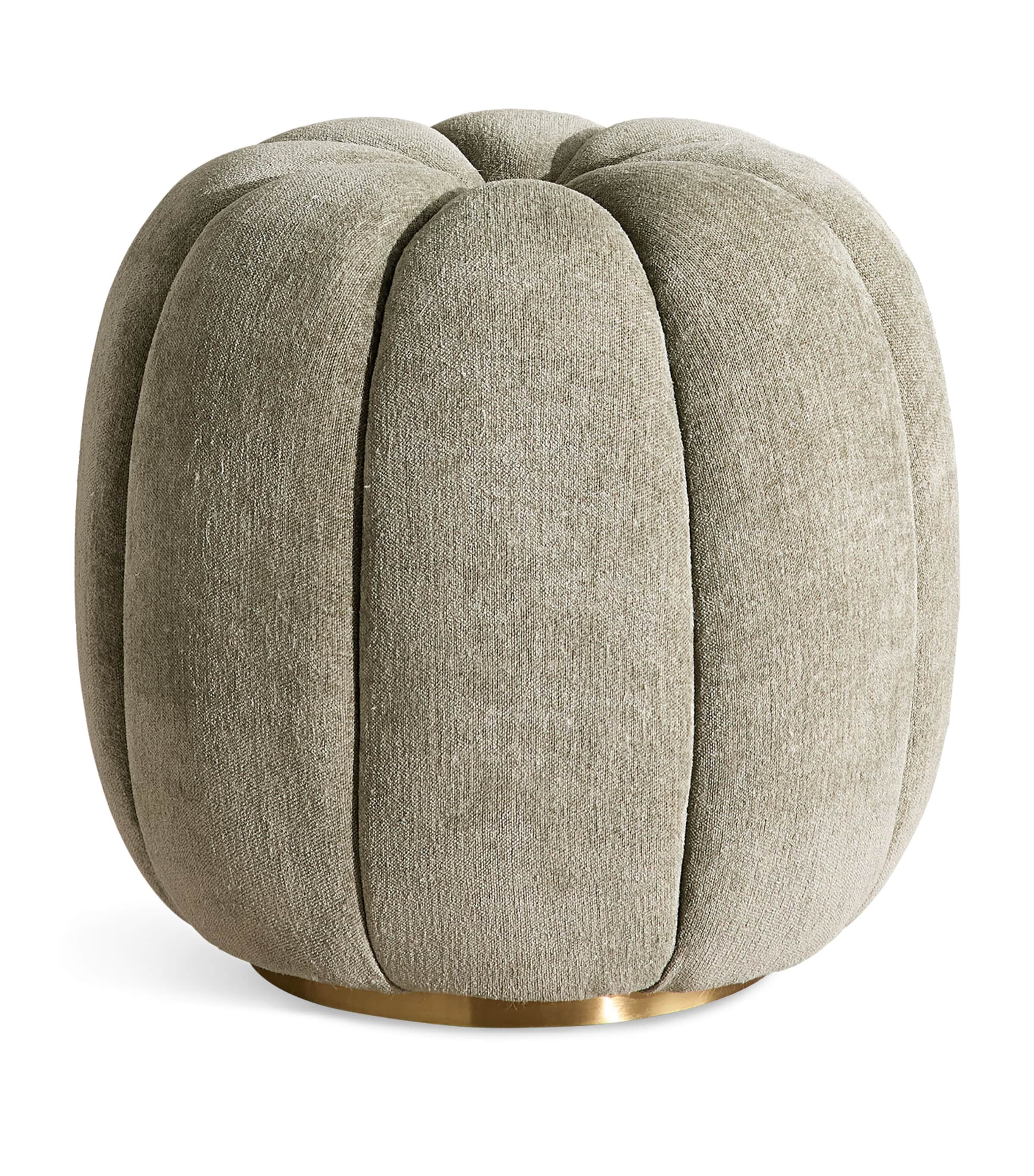 Soho Home Linen Chenille Sofia Footstool Green