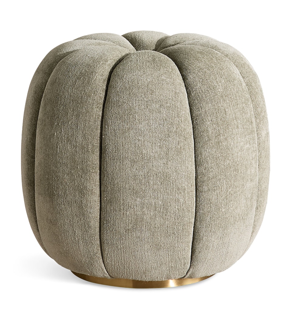 Soho Home Linen Chenille Sofia Footstool Green