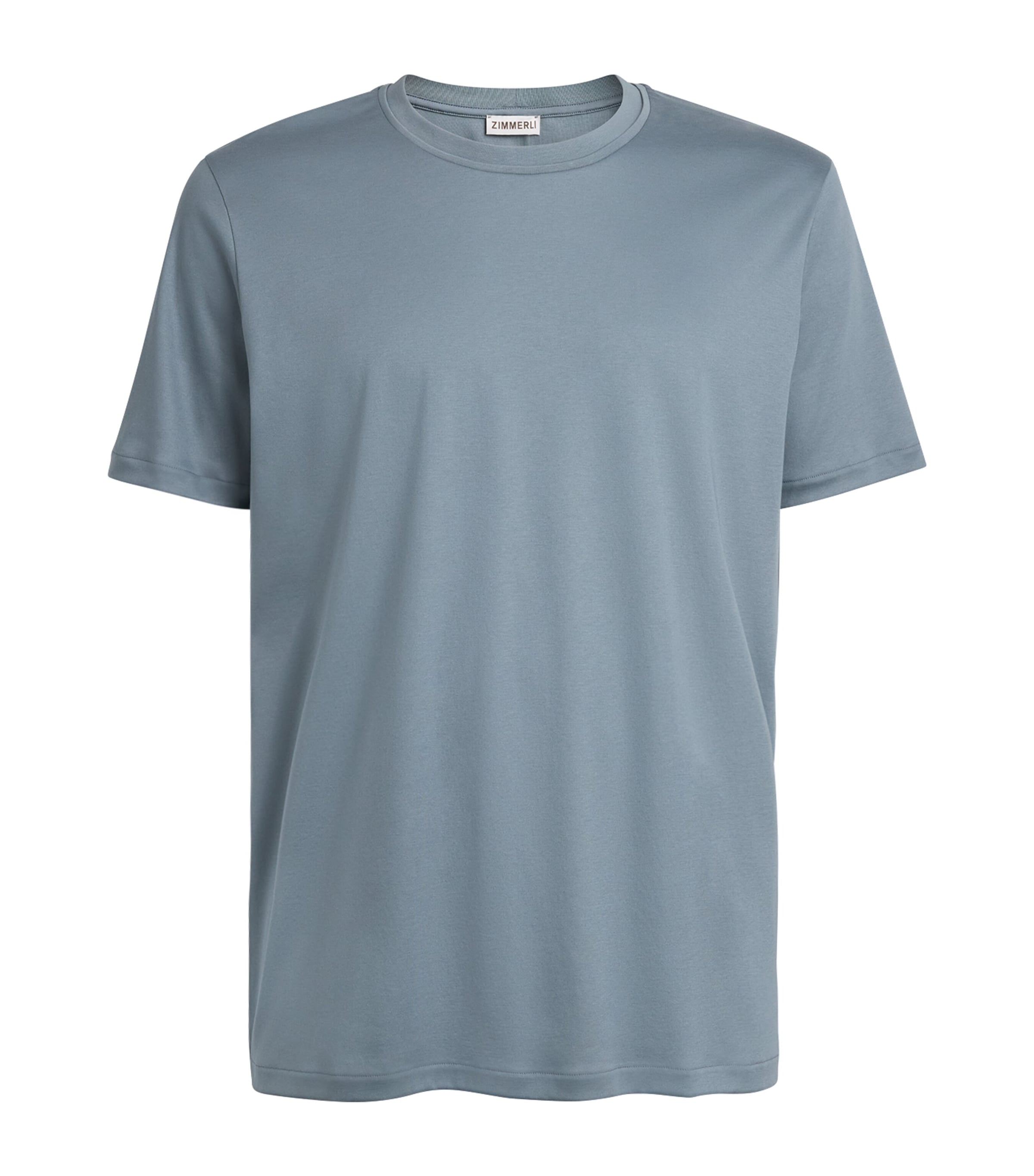 Zimmerli Mens 286 Sea Island T-Shirt Light Slate
