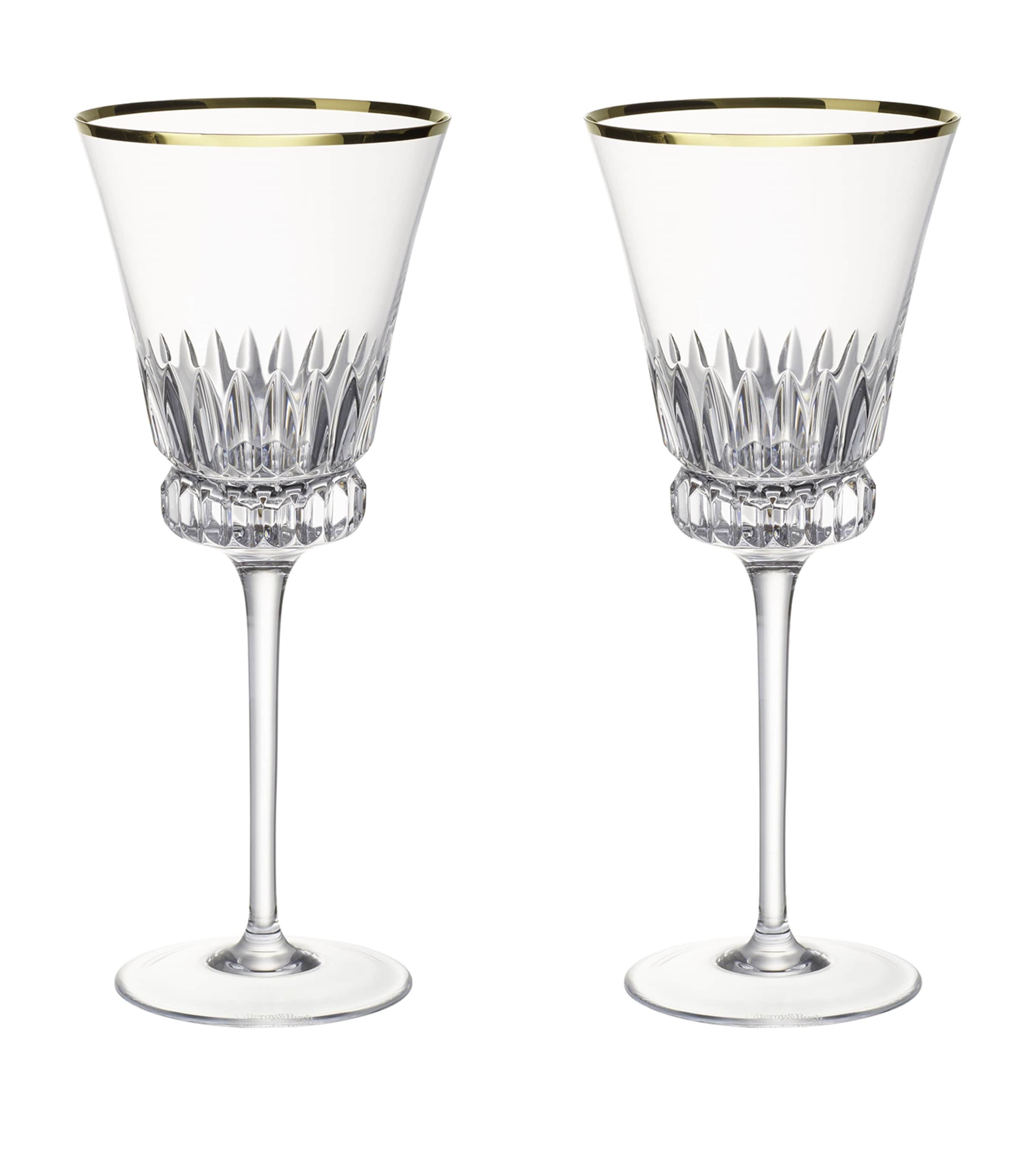 Villeroy & Boch Grand Royal Gold Red Wine Glasses (Set of 2) Clear