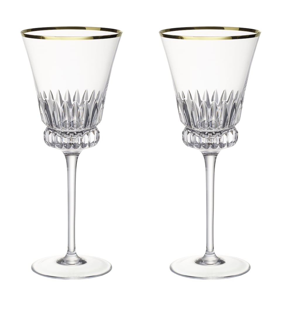 Villeroy & Boch Grand Royal Gold Red Wine Glasses (Set of 2) Clear