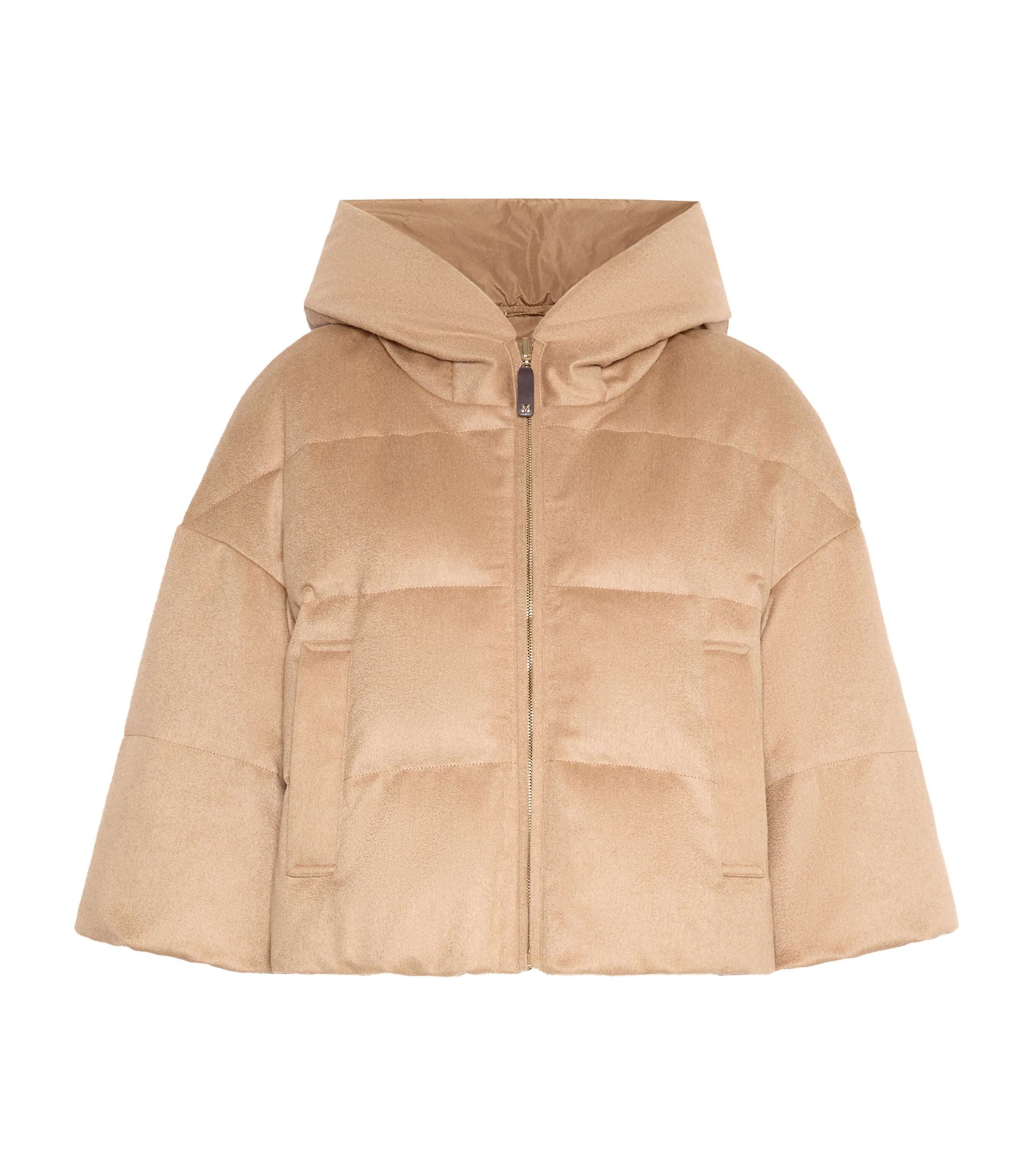 Max Mara Womens Reversible Hooded Puffer Jacket Beige