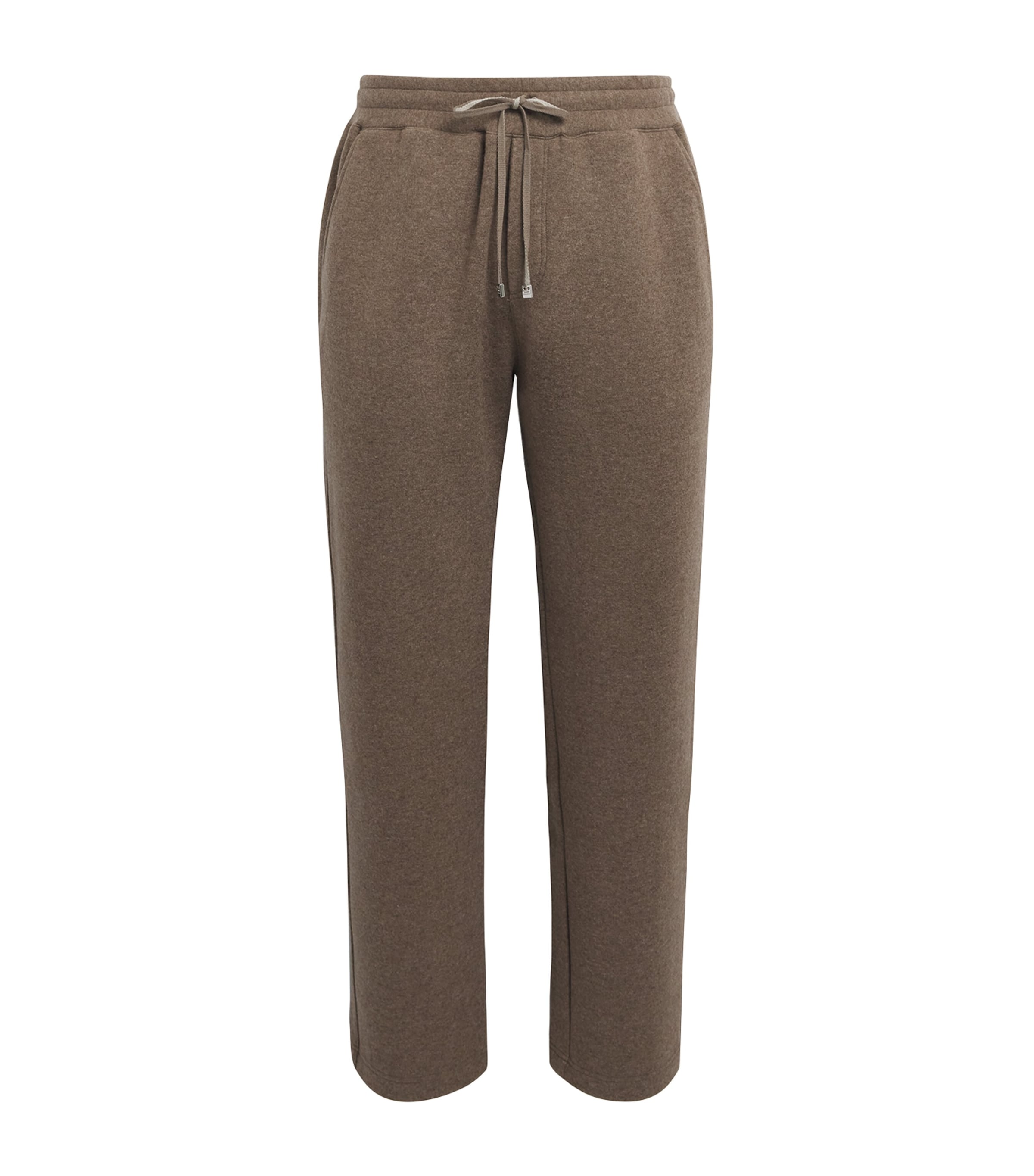 Brett Johnson Mens Cashmere-Blend Drawstring Sweatpants Chestnut