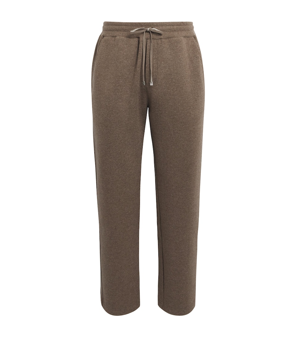 Brett Johnson Mens Cashmere-Blend Drawstring Sweatpants Chestnut