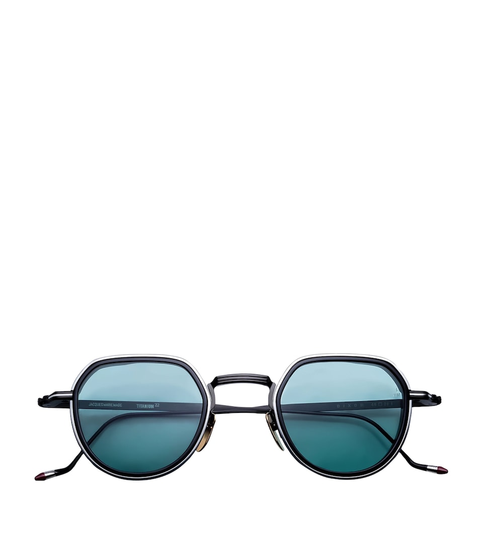 Jacques Marie Mage Dixon Panto Sunglasses Ebony