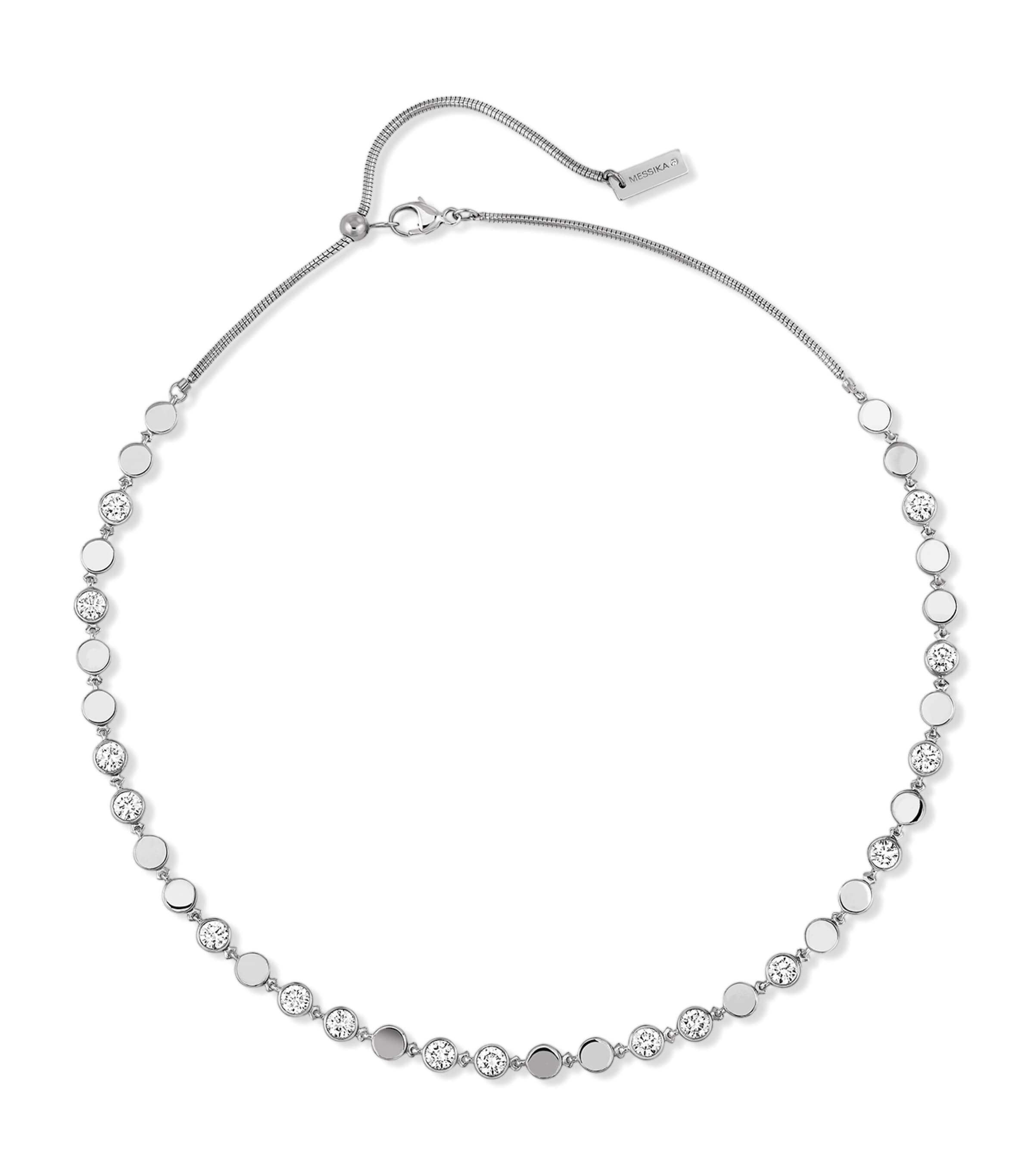White Gold and Diamond D-Vibes Necklace