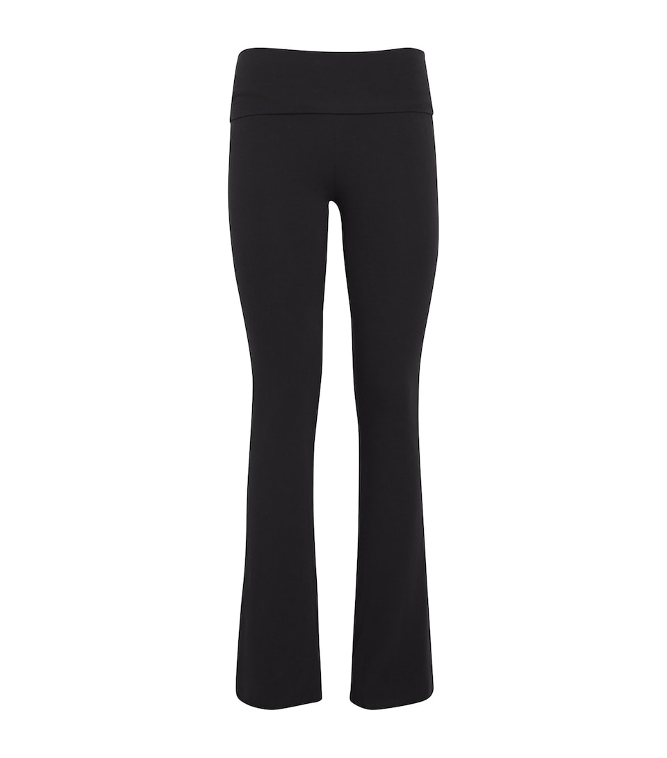 Skims Womens Cotton Jersey Foldover Trousers Soot