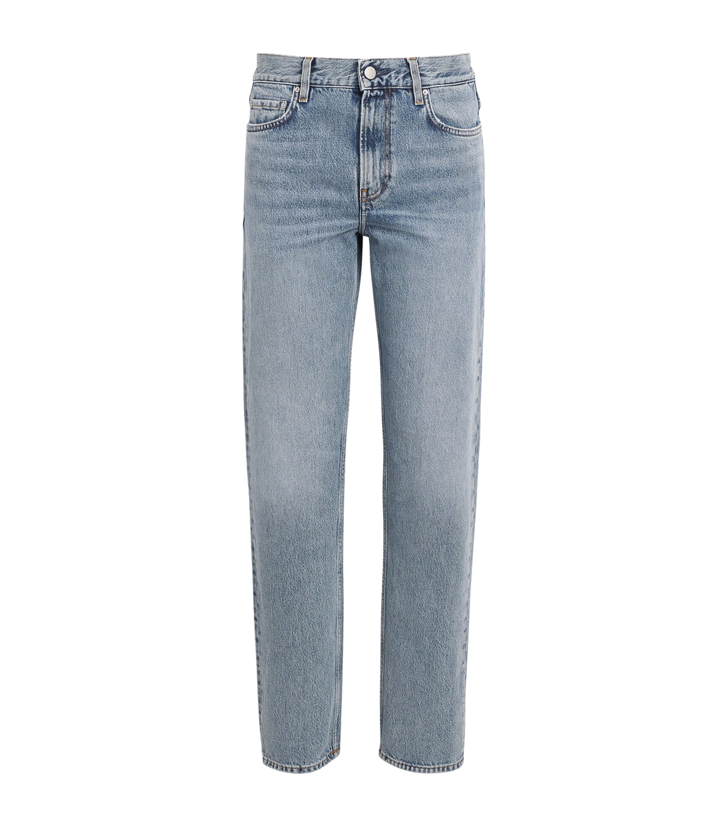【送料&関税込】Brunello Cucinelli High-waist Tapered Jeans Brunello Cucinelli logo-stitched Tapered Jeans | Blue | FARFETCH