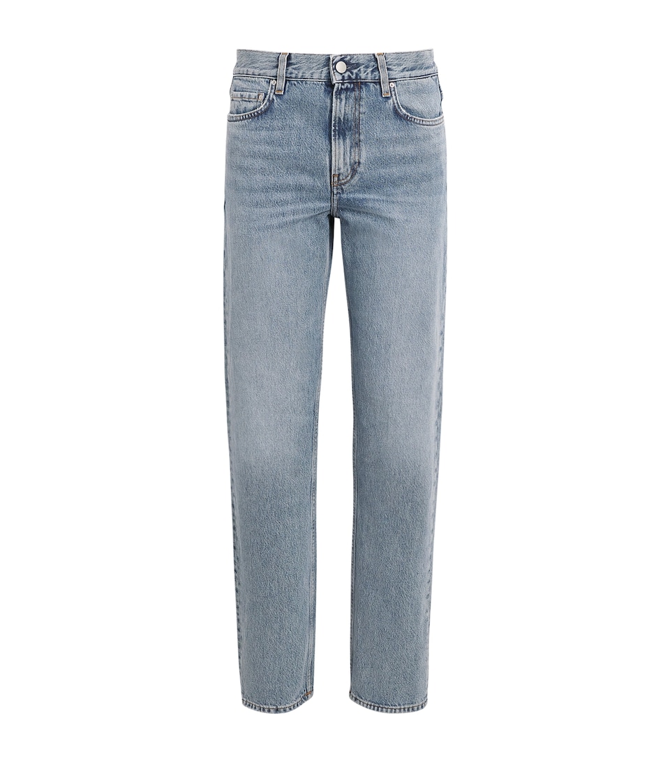 Organic Denim Straight Low-Rise Jeans