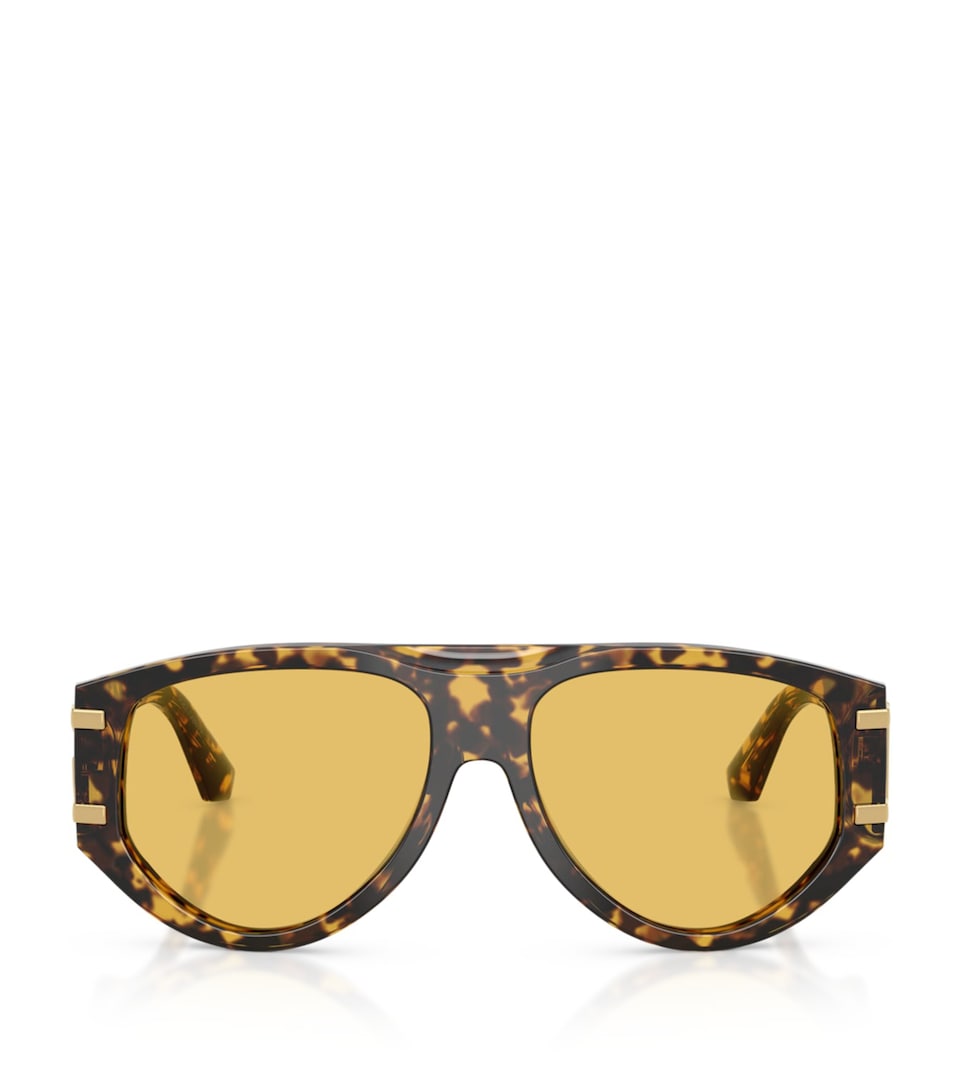 Dolce&Gabbana Tortoiseshell Oversized Pilot Sunglasses