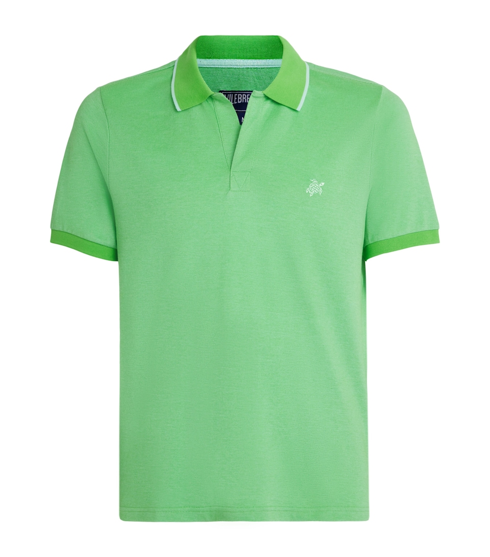 Vilebrequin Mens Organic Cotton Palatin Polo Shirt Caraibes