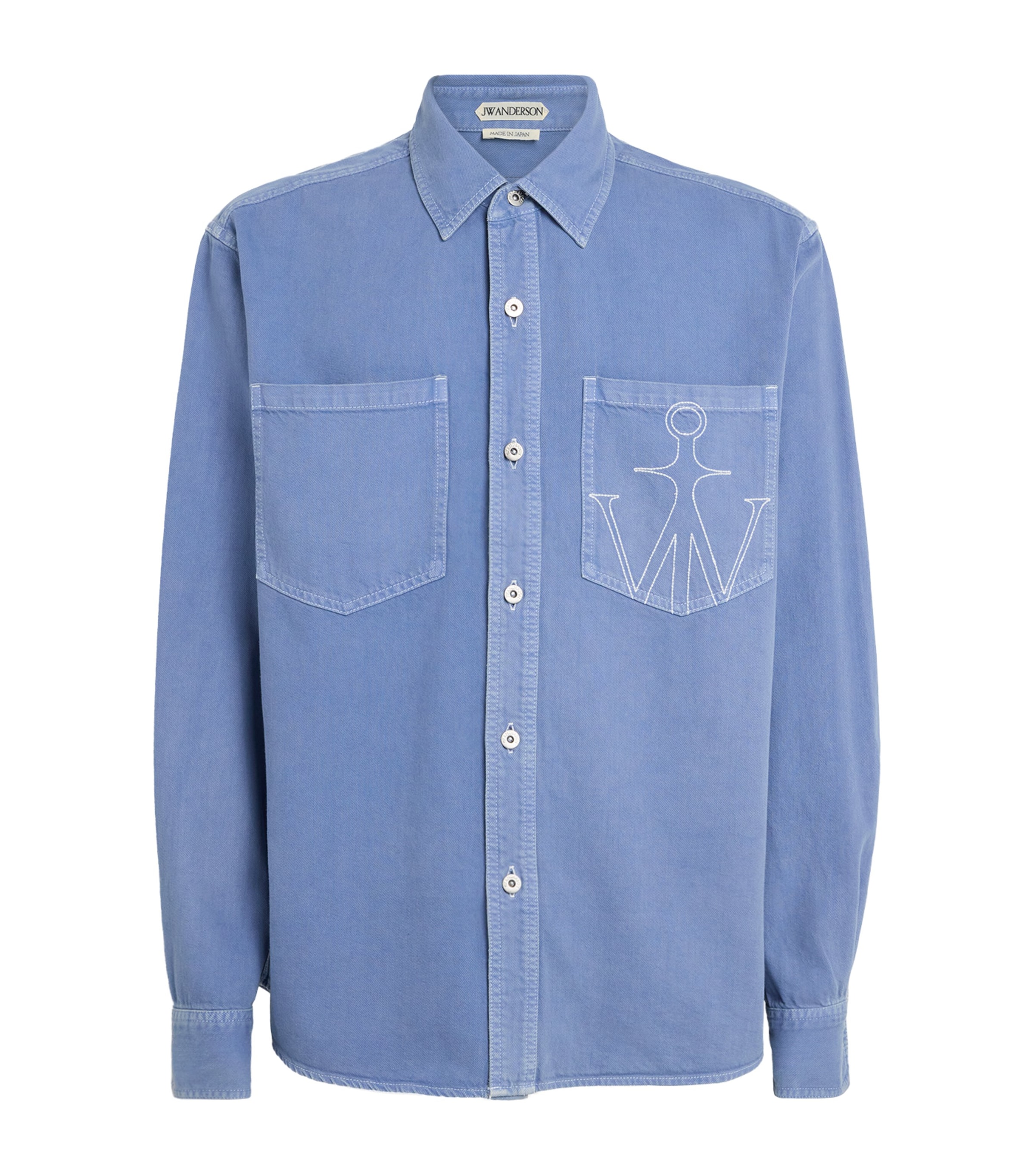 JW Anderson Mens Oversized Denim Shirt French Blue