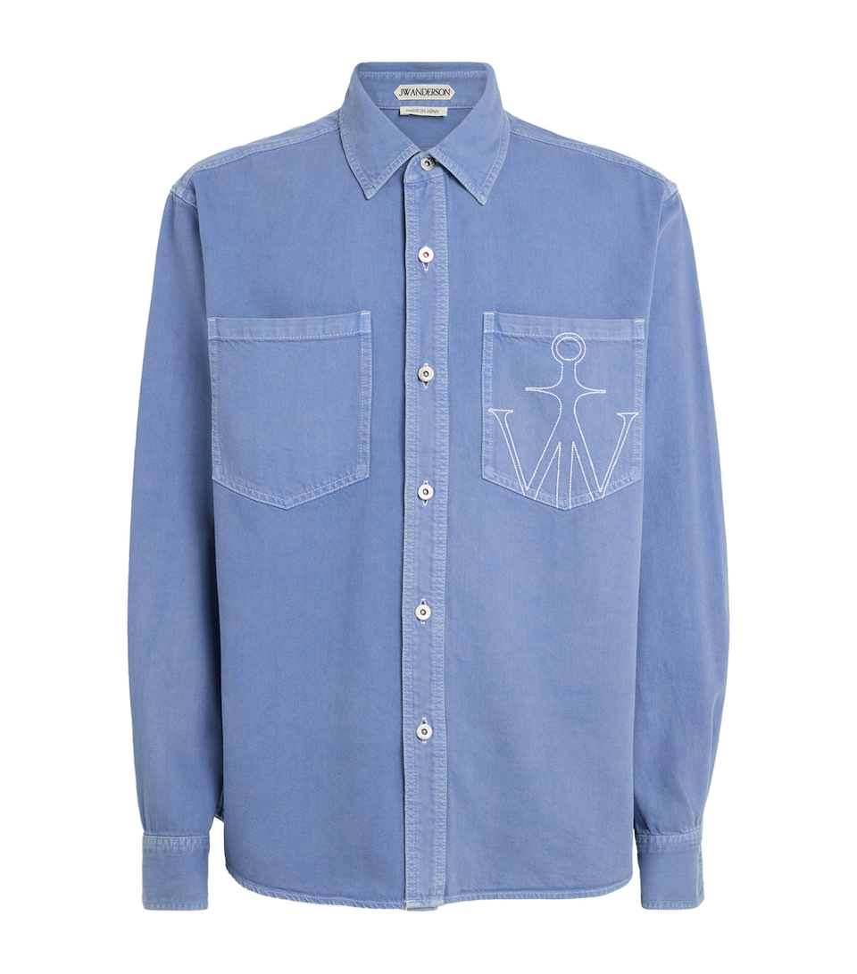 JW Anderson Mens Oversized Denim Shirt French Blue