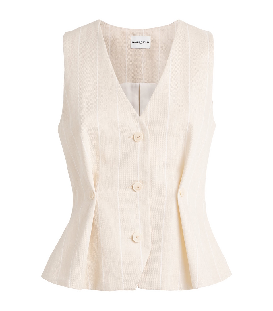 Pleated Stripe Waistcoat