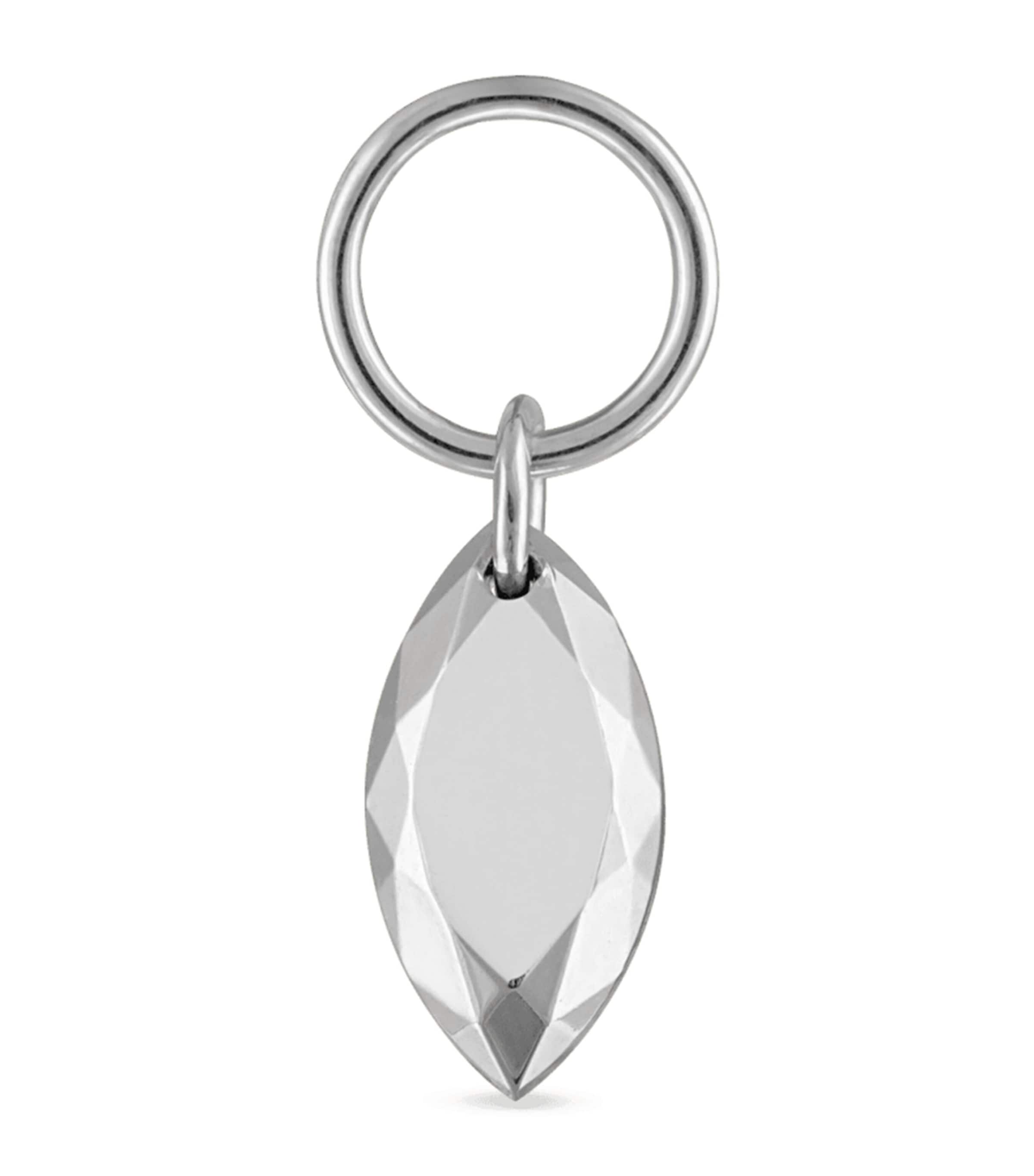 Maria Tash Faceted Gold Marquise Charm (5.5mm) White Gold