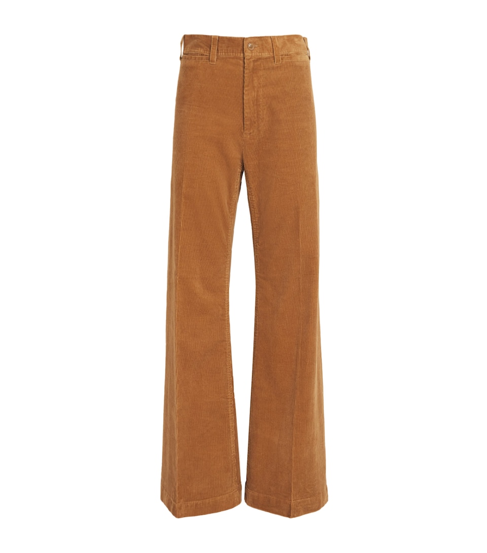 Polo Ralph Lauren Womens Corduroy Beaton Flare Trousers Tan