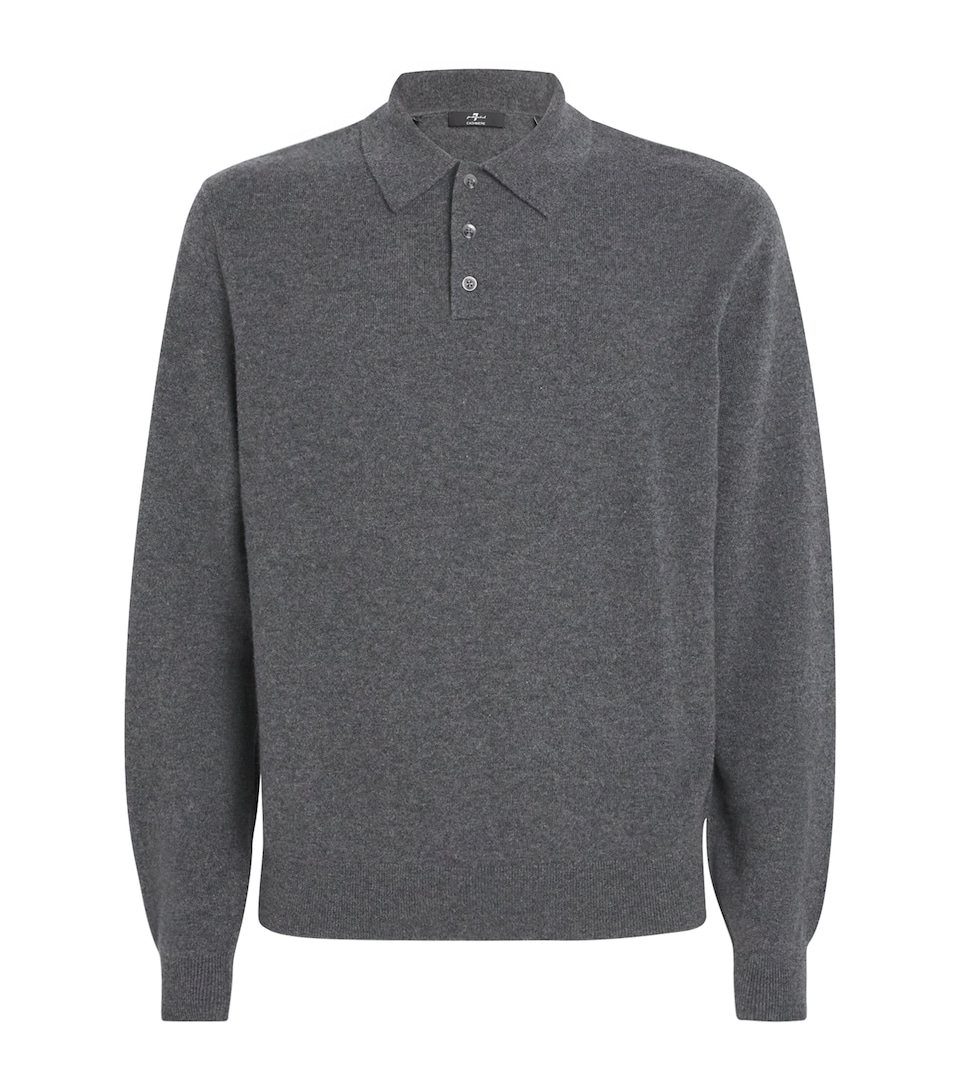 Cashmere Long-Sleeve Polo Shirt