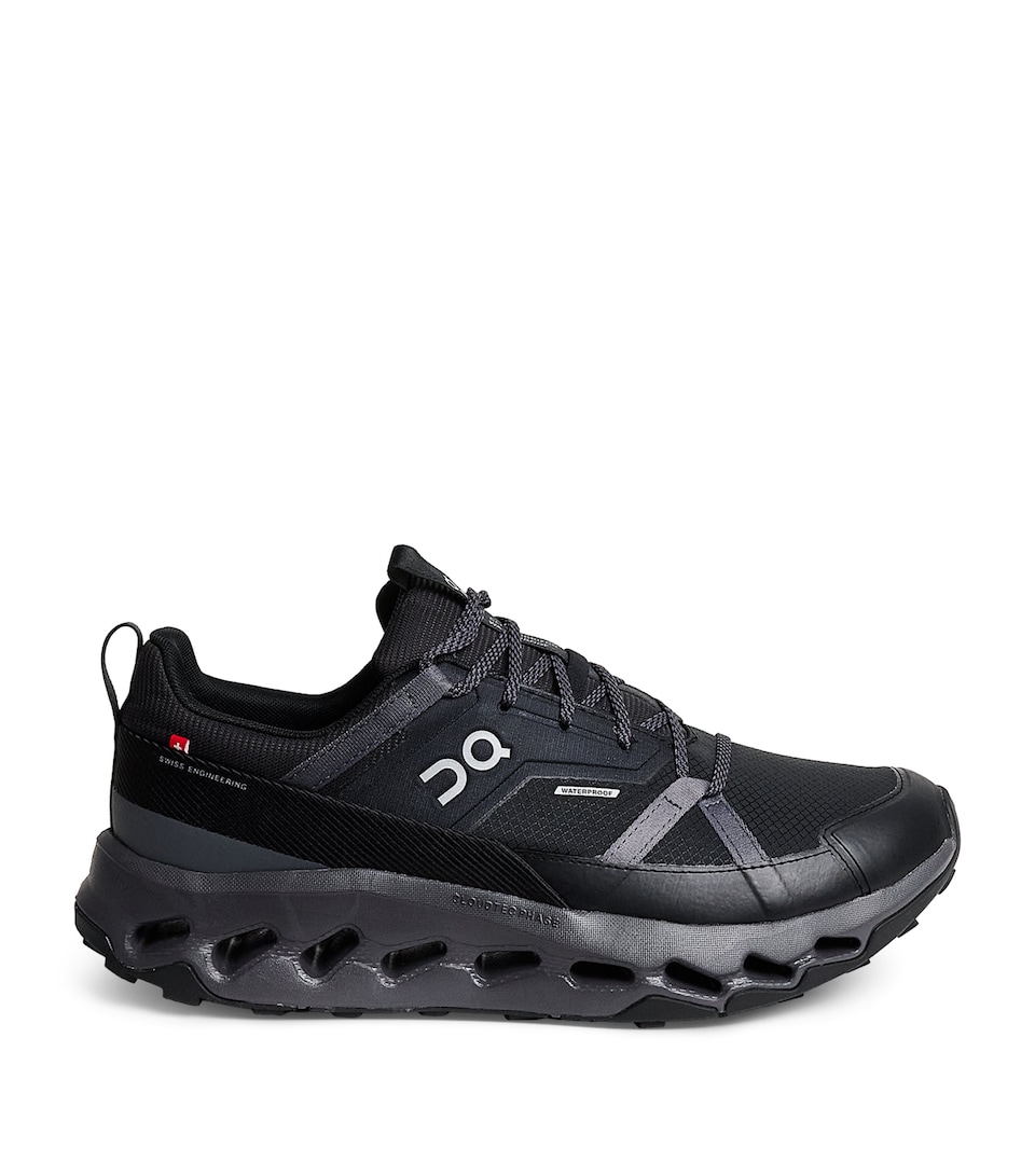 On Mens Waterproof Cloudhorizon Trainers Black | Eclipse