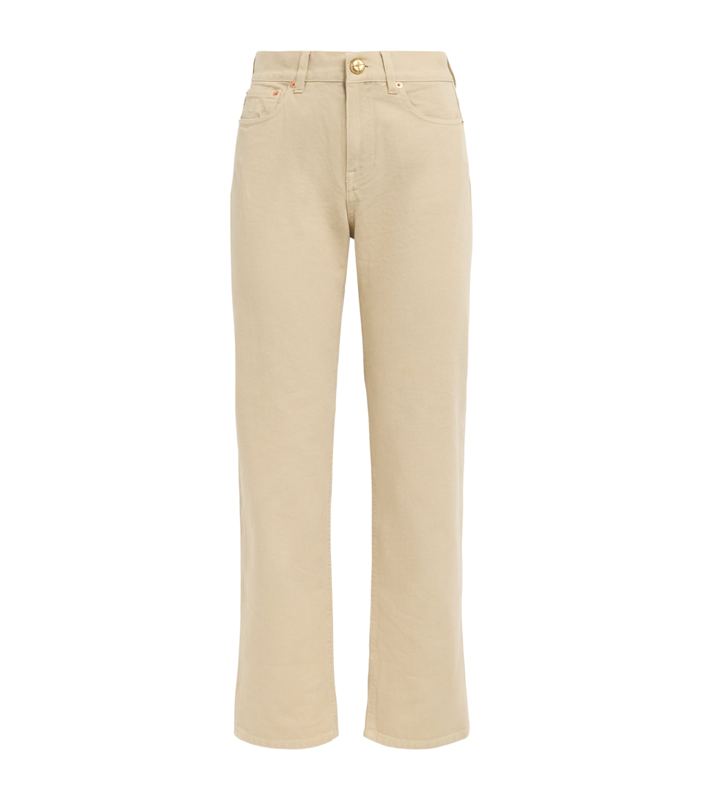 Blazé Milano Womens Nariida Java Straight Jeans Almond
