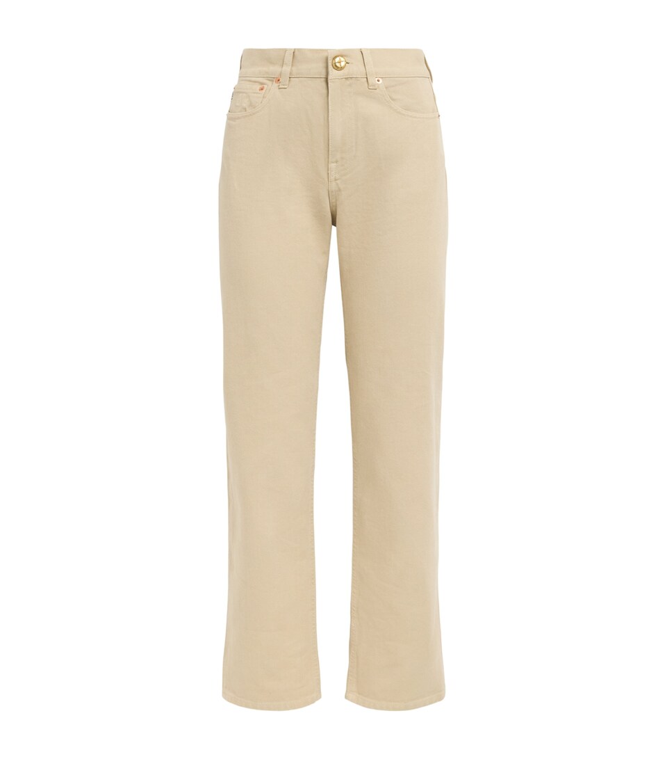 Blazé Milano Womens Nariida Java Straight Jeans Almond
