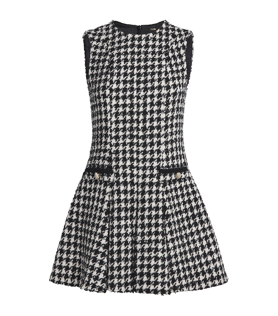 Tweed Houndstooth Mini Dress