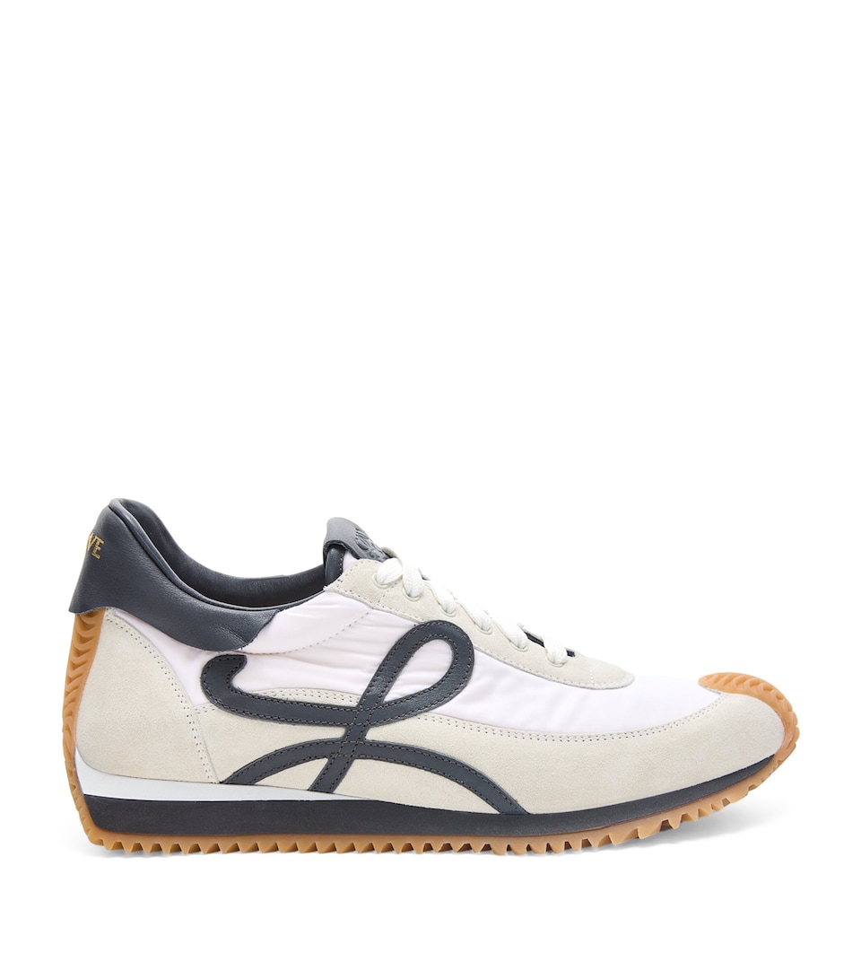 Calfskin-Blend Flow Sneakers