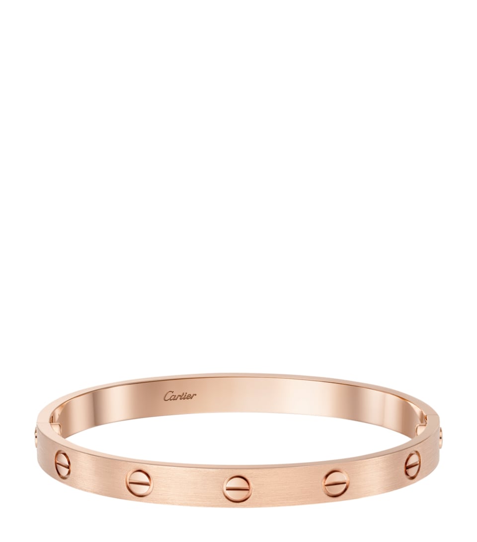 Cartier LOVE Classic Rose Gold Bracelet - Brushed Finish Rose Gold