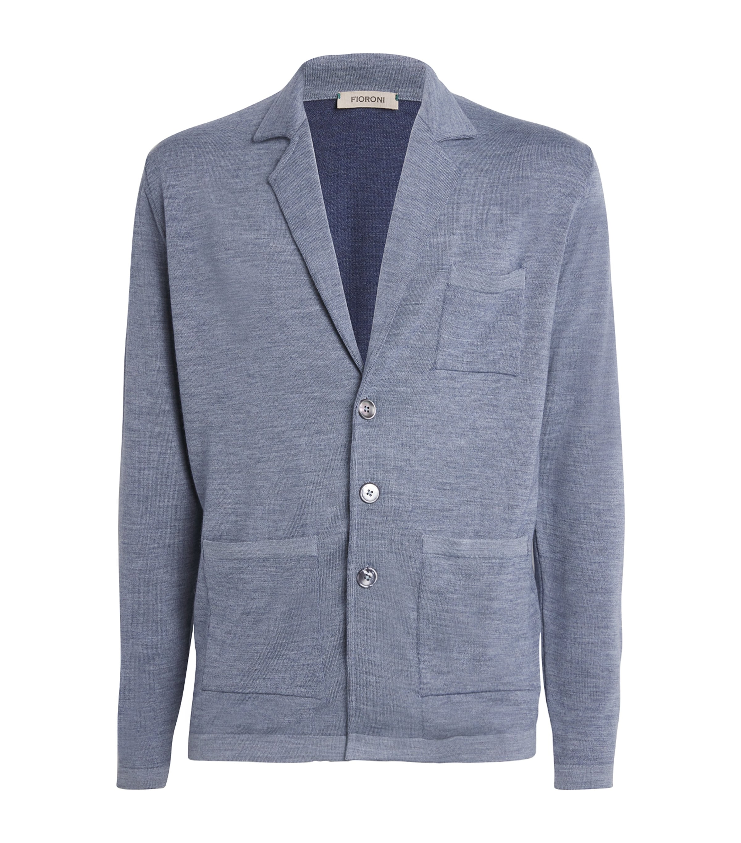 Virgin Wool Vanisé Blazer Cardigan