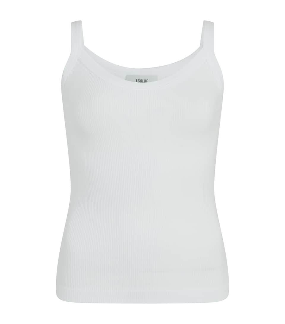Organic Cotton-Blend Shrunken Poppy Tank Top