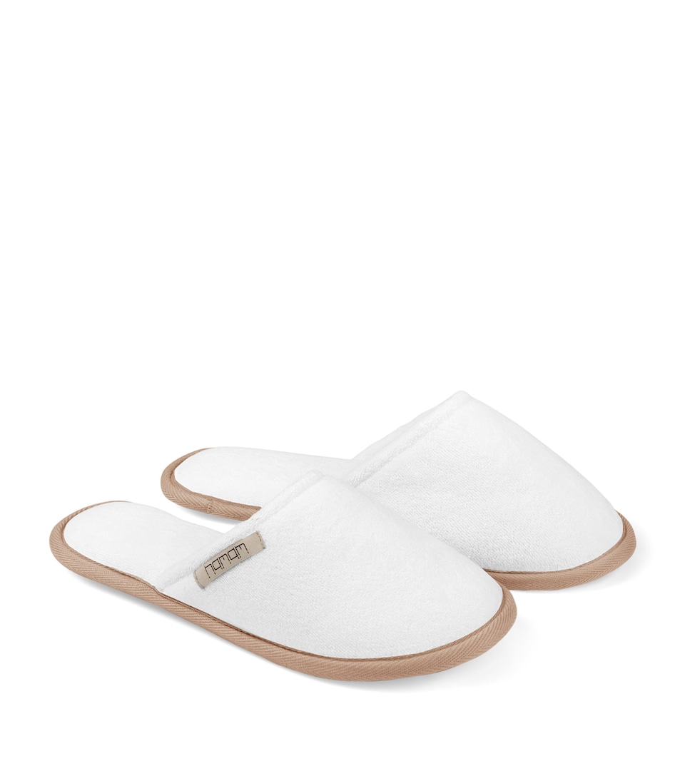 Hamam Ash Slippers (Size 44-45) White/roasted Almond