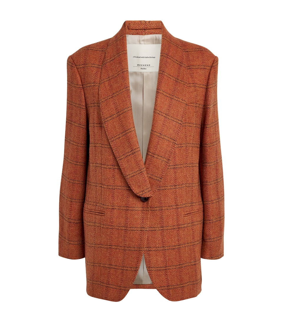 Wool-Blend Check Jacket
