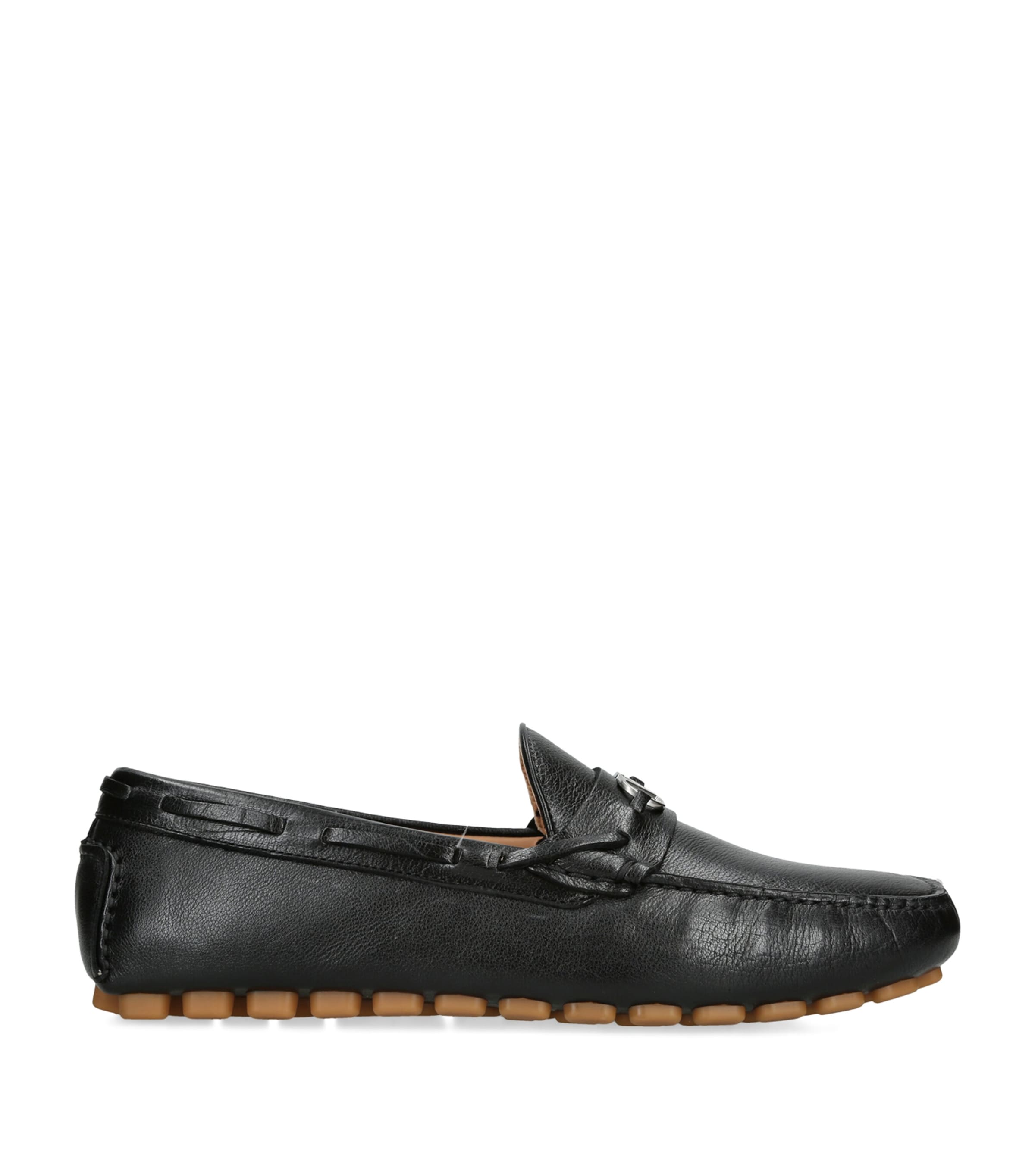 Valentino Garavani Leather Fastaway Loafers Black