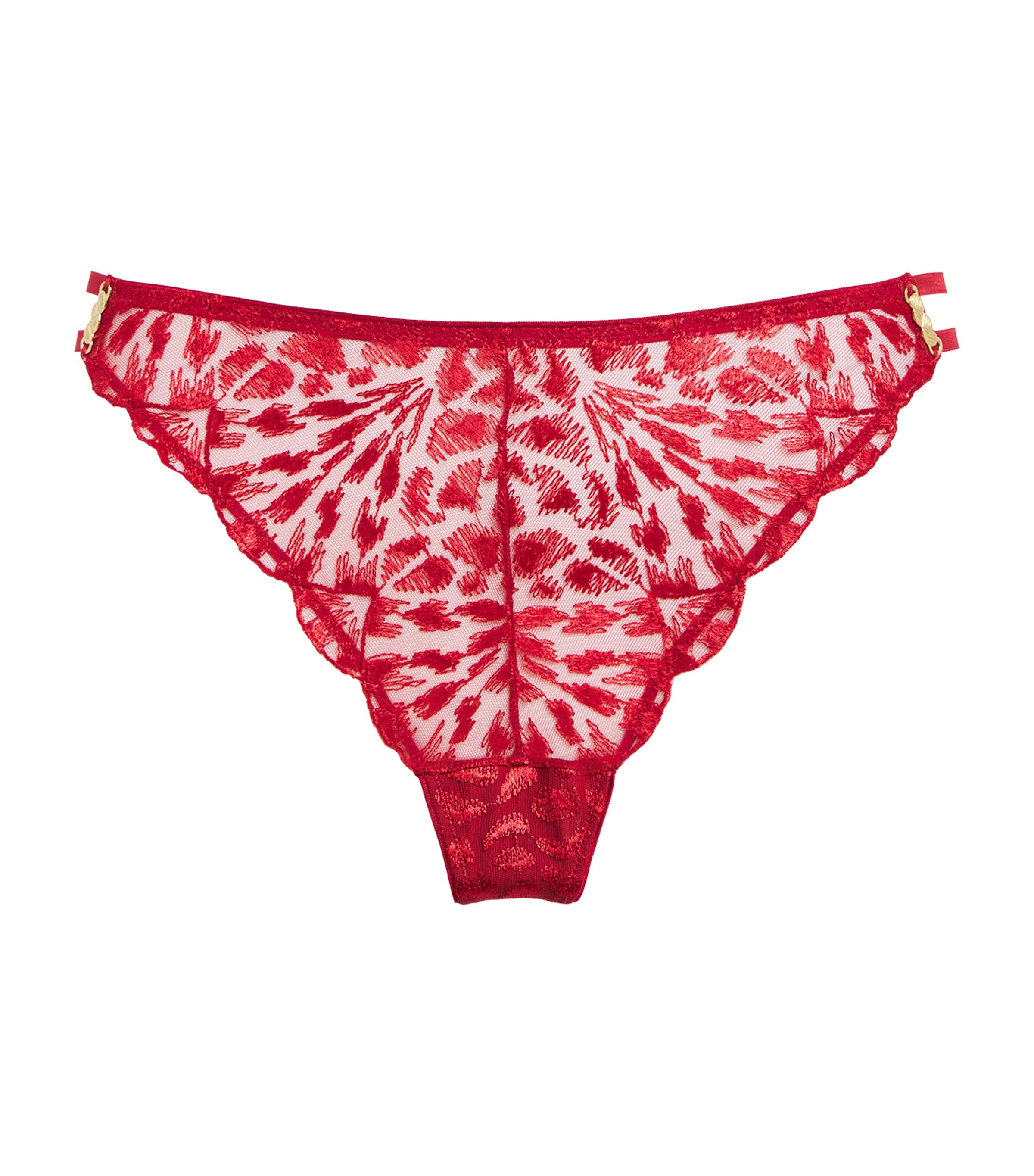 Aubade Womens Cotton Crazy in Love Tanga Red Delight