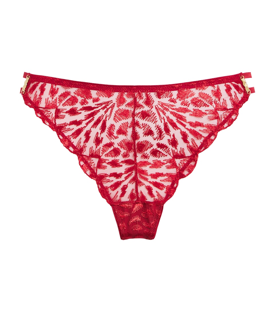 Aubade Womens Cotton Crazy in Love Tanga Red Delight