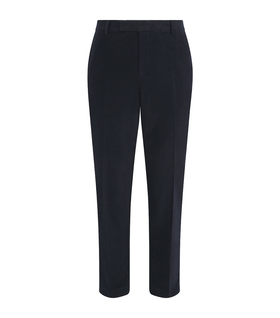 Cotton-Blend Moleskin Straight Trousers