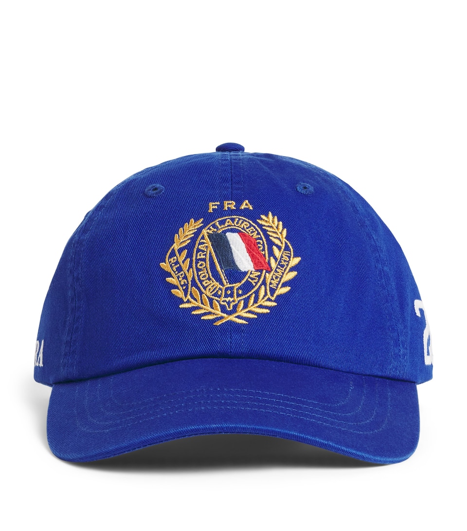 Polo Ralph Lauren Cotton Twill France Crest Baseball Cap Classic Azure