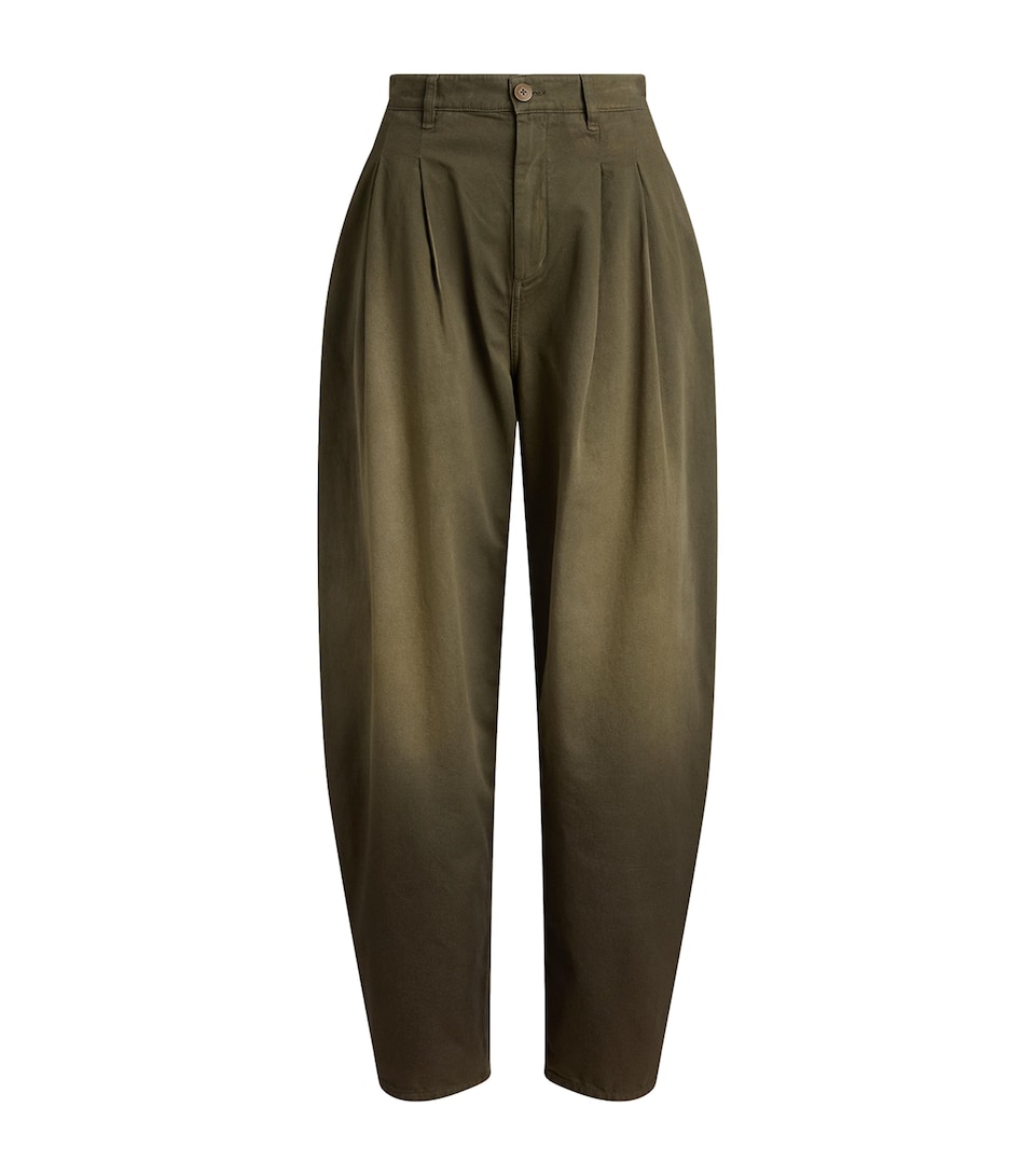 Ralph Lauren Collection Denim Ellen Barrel Chinos Bronze Emerald