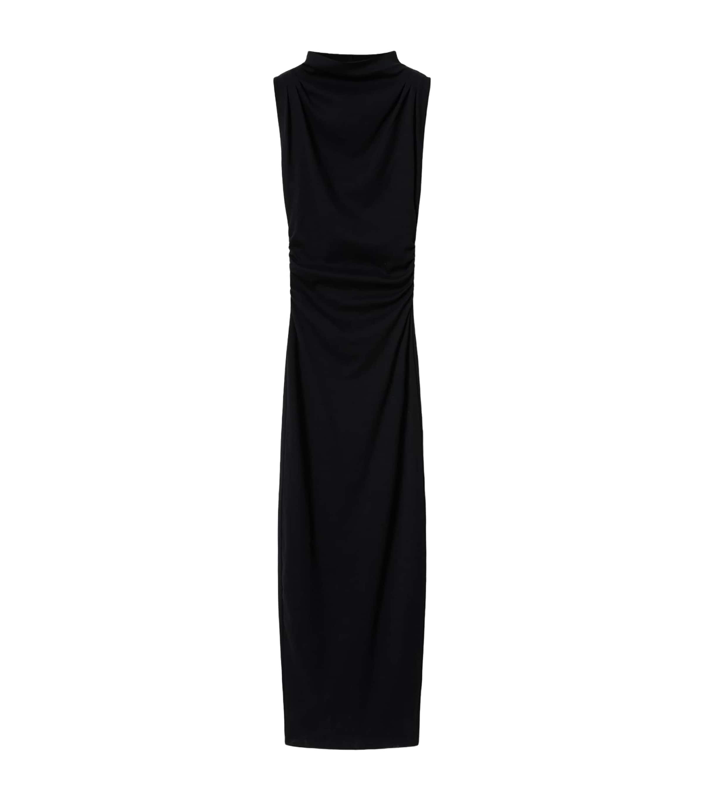 AllSaints Womens Stretch-Cotton Katarina Maxi Dress Black